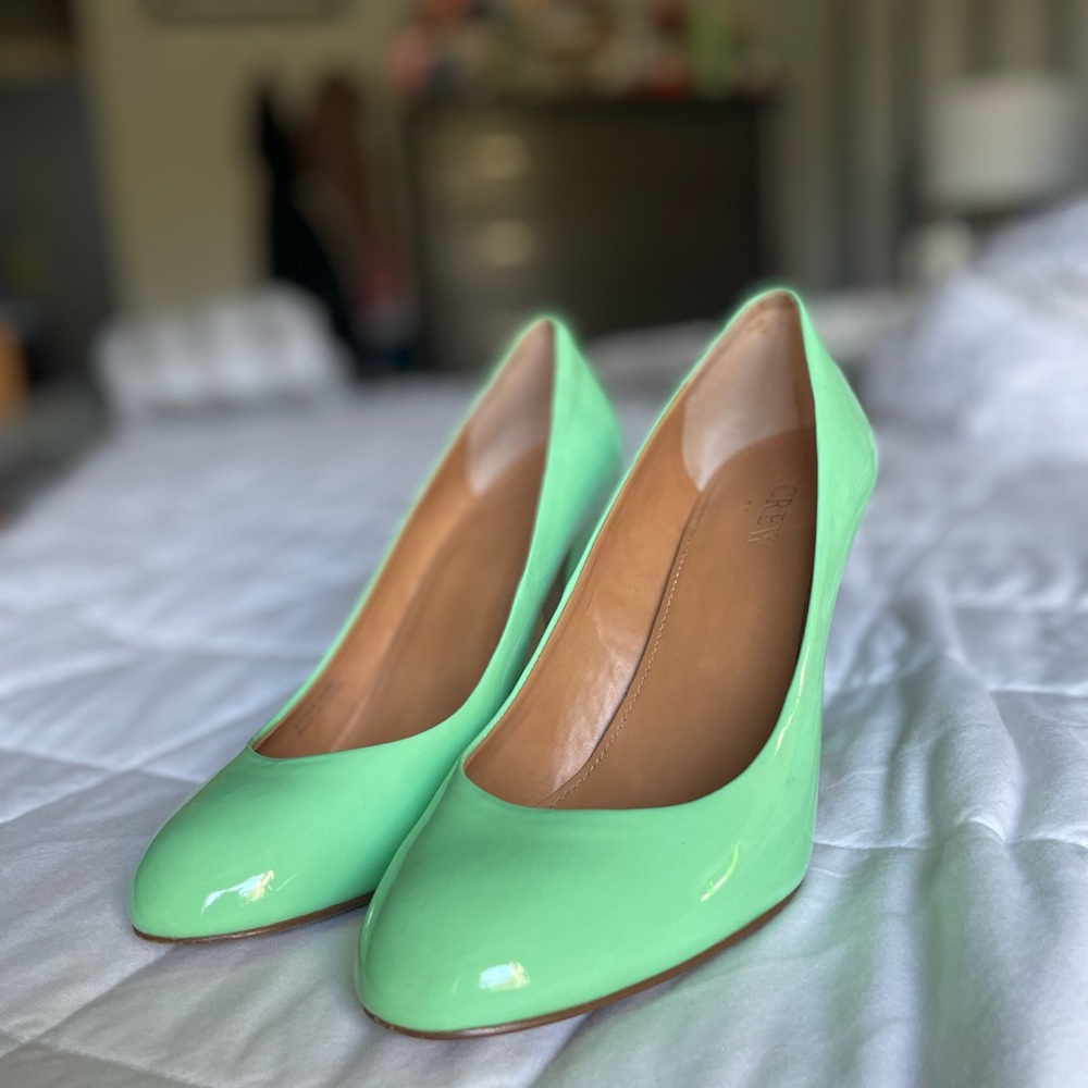 J. Crew Vibrant Green Heels